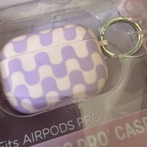 NIB Kensie Pink purple Checkerboard Airpod Pro Case